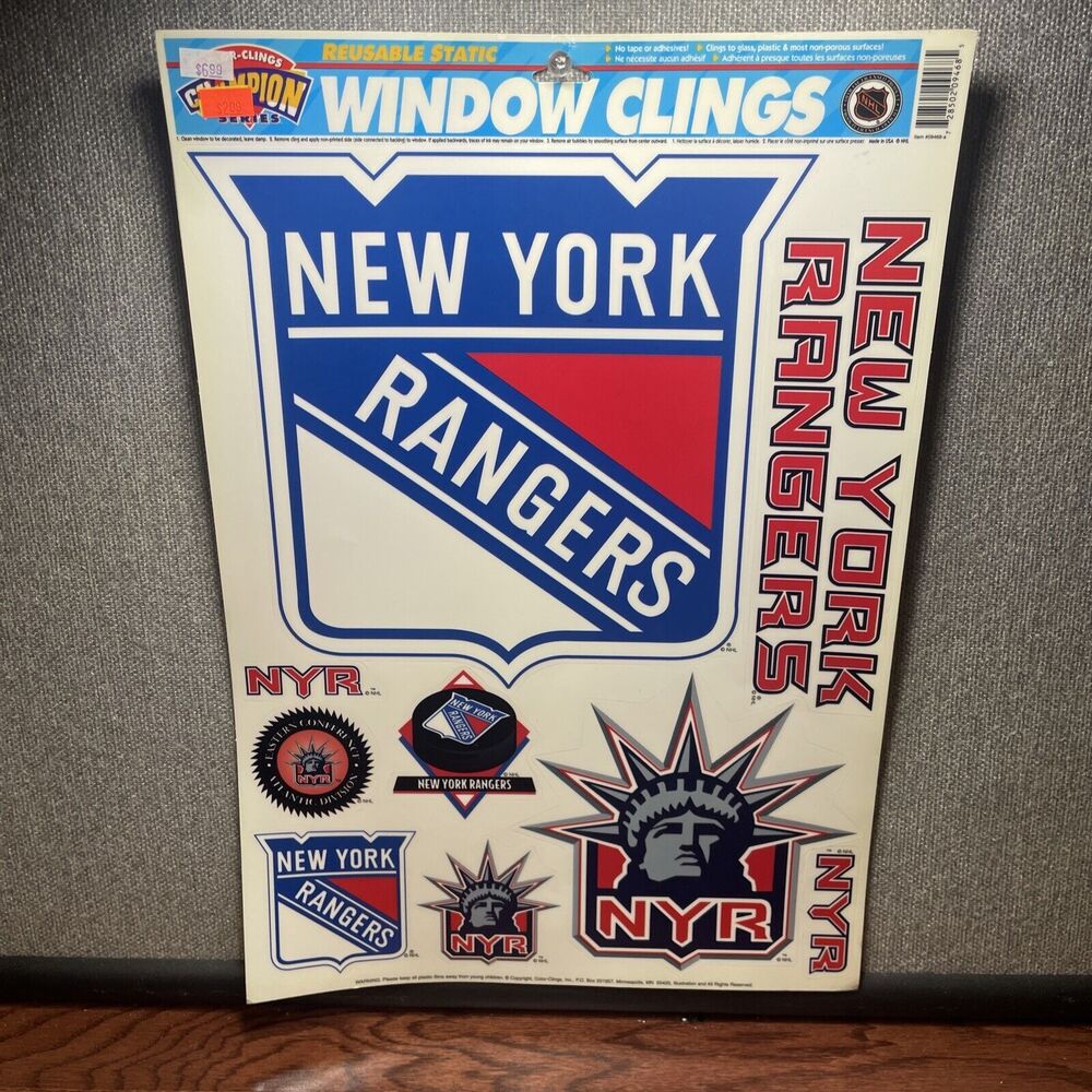 Vintage Color Clings NHL New York Rangers